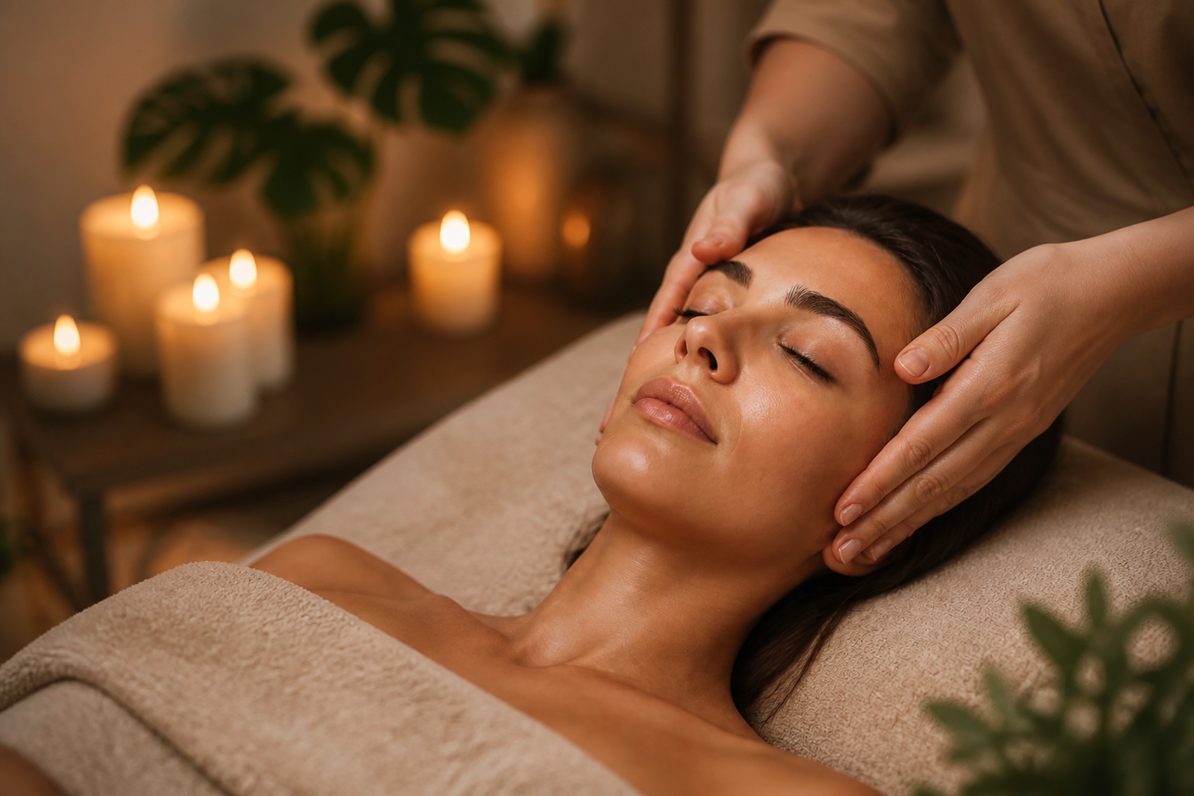Facial massage treatment at Serenya Therapy